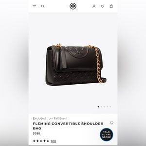 Tory Burch Fleming Convertible Shoulder Bag 🖤✨